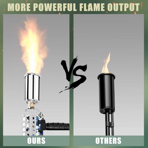 Powerful Propane Torch Gun, Kitchen Torch With Adjustable Flame, Flamethrower Blow Torch for BBQ, Campfire, Searing Steak, Camping (Propane Tank Not Included) - color: Option 3