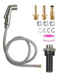 Universal Fit Kitchen Faucet Sprayer Attachment/Hose/Holder Set Compatible with Moen/Delta Faucet Sprayer Replacement, Kitchen Sink Side Sprayer Head, Brushed Nickel - color: Brushed Nickel