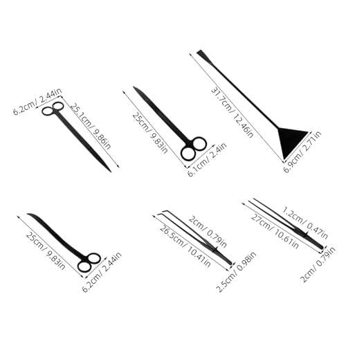 Kisangel 1 Set Durable Aquarium Scissor Tweezers Spatula Kit for Easy Fish Tank Maintenance and Aquascaping Reliable Tools for Water Grass Trimming