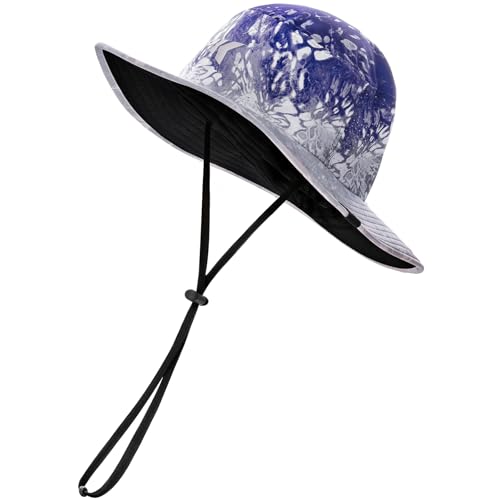 KastKing Sol Armis UPF 50 Boonie Hat - Sun Protection Hat, Fishing Hat, Beach & Hiking Hat, Paddling - color: M: Prym1 Purple Fizz, size: Laser-vented Design