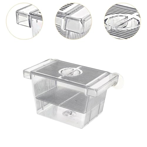 Fish Breeding Isolated Box Float Hatching Separation Acrylic Hatching Box Fish Tank Hatchery for Clownfish Guppy, S - size: S