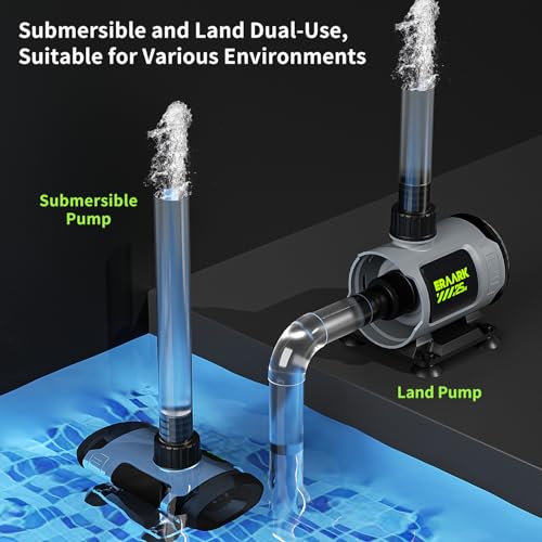 ERAARK 650GPH Submersible Water Pump 25W Ultra Quiet Small Fountain Pump with control box can control the water flow and adjust the flow rate for Aquariums, Fish Tank, Pond, Hydroponics (Black)