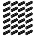 uxcell 24Pcs Plastic Glass Connector, 180 Degree Glass to Glass Clamp for 6mm Thick, Fixing Bracket Rimless Clip Holder for Aquarium Fish Tank Display Shelves, (6mm, Black) - size: 6mm