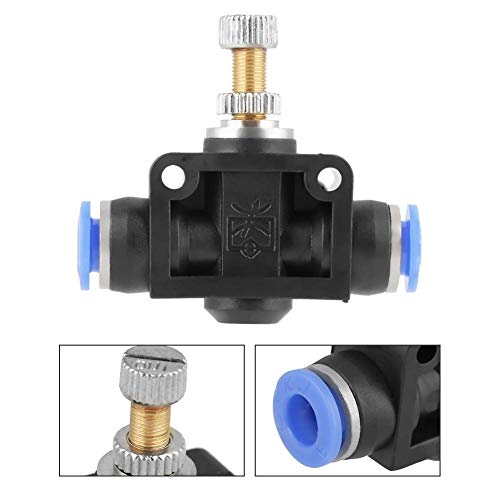 10 Pcs/Set Pneumatic Flow Speed Valve, Push In Speed Controller 6mm Pneumatic Air Flow Control Valve Connector, Pneumatic Quick Fittings