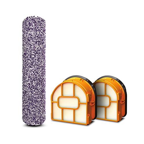 Shark HydroVac Antimicrobial Brushroll* & 2-Pack Filter Bundle, Compatible with All Hydrovac 3-in-1 Multi-Surface Cleaners for All Sealed Hard Floors and Area Rugs, Purple/White, WDB1F2