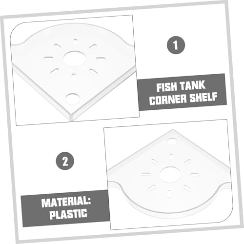 Abaodam Multifunctional Corner Storage Shelf for Aquarium with Triangular Design Space-saving Stand for Fish Food and Accessories Stable Desktop Organizer for Fish Tank Supplies - color: White