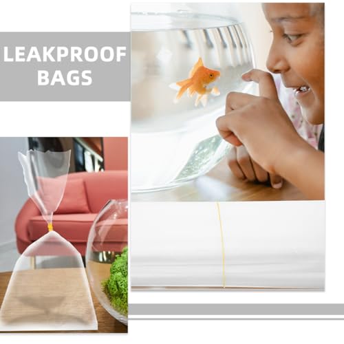 Healifty 50pcs Fish Transport Bags 24x48cm Leak-proof Plastic Live Fish Shipping Bags for Aquarium and Aquatic Packaging
