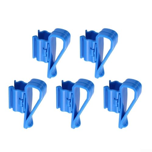 5-Pack ABS Plastic Fish Tank Clamp Water Pipe Holder, Secure Aquarium Hose Mounting for 8-16mm Diameter Tubes, Anti-Slip for Easy Cleaning and Water Change Maintenance in Tanks or Buckets, Black and - color: black