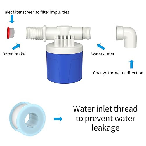 Automatic Water Level Control Valve Inside Type,Inner Top Float Uesd for Tank, Solar Energy, Auto Pot, Aquarium Valve, Tank Traditional Upgrade（1/2"side） - size: 1/2"Side water inlet