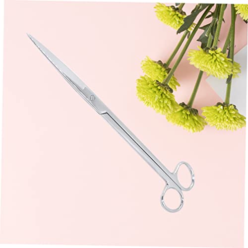 Long Handle Straight Scissors Stainless Steel Aquatic Weed Shears Heavy Duty Garden Scissors for Aquarium Plant Maintenance