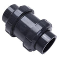 DERNORD 2" UPVC True Union Ball Check Valve with Full Port, EPDM Seals, Rated at 200 PSI, 2 Inch Socket - size: 2 Inch