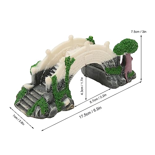 Aquarium Arch Bridge Decoration Resin Hand Craft Bridge Landscaping for Fish Tank Ornaments