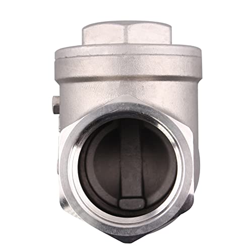 1-1/4 Inch Swing Check Valve - WOG 200 PSI Stainless Steel SS304 CF8M NPT - size: 1.25 Inch, style: Swing