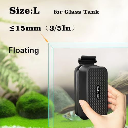 Carefree Fish Aquarium Super Strong Magnetic Cleaner for Glass Fish Tank Magnet Brush Algae Scrapers Floating - size: L