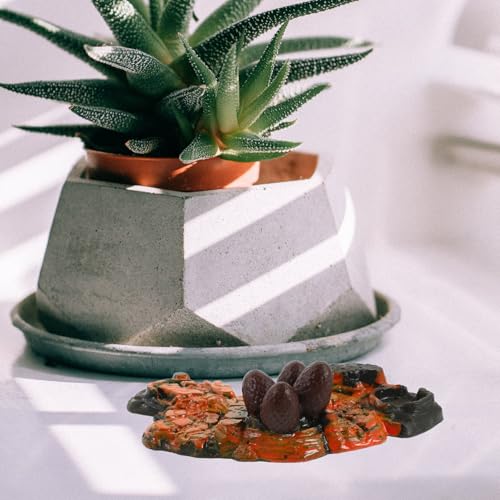 Milisten Dinosaur Volcano Ornaments 4Pcs Miniature Erupting Volcano Models for Aquarium Fairy Garden Desktop Decor Micro Landscape Bonsai Accessories
