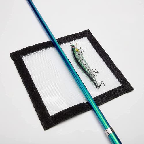 2-8 Pack Fishing Lure Wraps, Resistant Clear PVC Lure Covers for Rod Fabric Hook Protectors - color: 4 Pack