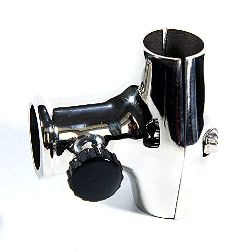 RedSnake Ship RV Boat Accessories Yacht Marine Hardware Stainless Steel Rail Mount Flag Pole Sockets, 7/8"- 1" Rail, 1" Flagpole Holder