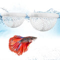 2 Sizes Floating Betta Fish Hide and Shrimp Cave – 3D Printed Aquarium Hammock, Floating Feeder Ring, and Resting Shelter for Nano Aquariums & Fish Tank Decorations (White)