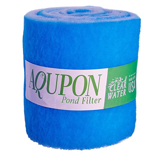Koi Pond Filter Media Pad - Cut to Fit Roll (Dye-Free/Blue Bonded) - 1.25 Inch Thickness (6 ft, Blue) - color: Blue, size: 6 ft