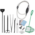 7 Pieces Fish Tank Vacuum Gravel Cleaner Kit with Aquarium Cleaning Kit, Gravel Vacuum for Aquarium Water Change and Remove Dirt Sand