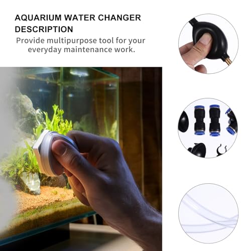 SUPVOX 3pcs Aquarium Fish Tank Water Changer Set Manual Gravel Siphon Cleaner Pond Sand Washing Tool for Freshwater Aquariums
