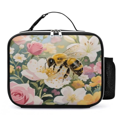 Goldfish Swimming in The Fish Tank Lunch Bag for Women Men,Reusable Portable Lunch Box, Soft Cooler Lunchbox for Work Picnic