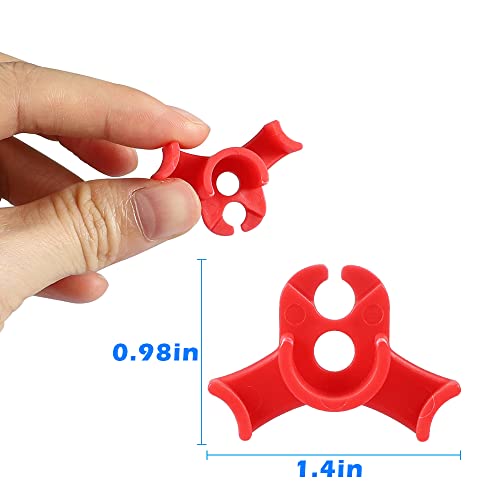 LucyPhy 90 Pack Plant Bender Angle Adjustable Plant Training Clips Low Stress Training Clips 90 Degrees Plant Stem(Circle Style,Red) - color: Red, size: 90Pack