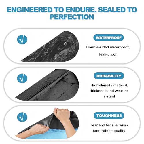 GHOSOONE 540 L/142 Gal Water Bladder Tank, Foldable Portable Water Storage Container, Emergency Water Bag for RV, Truck Bed, Fire Prevention, Drought Resistance, Black - color: Black, size: 142gal/540L