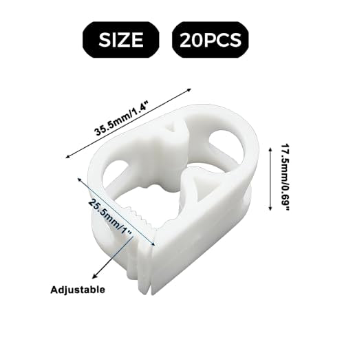20PCS Adjustable Plastic Tubing Clamp，Hose Shut Off Clamps for 1/4" - 1/2"，Tubing Hose Clamps Valve Flow Control，Water Flow Control Hose Clip Laboratory Pinch Valve，for Beer Bottle And Infusion Bottle