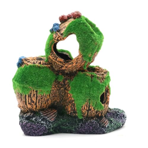 Shrimp Breeding Protectors Fish Tanks Barrels Hideouts Aquariums Ornaments Fishbowls Accessories Realistic Barrels Cave - color: LMC20765