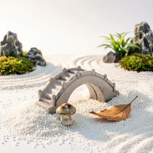 30PCS Miniature Bridge Resin Mini Arch Bridge Figurines Antique Boardwalk Building Model for DIY Crafts Fish Tank Aquarium Micro Landscape Decoration