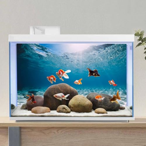 AWERT 30x18 inches Polyester Undersea Ocean Floor Aquarium Background Underwater Tropical Fish Tank Background - size: 30x18in/75x45cm