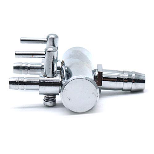 Stainless Steel Aquarium 2-Way Air Flow Lever Valve Fish Tank Air Pump Splitter Distributor - size: 2 Ways