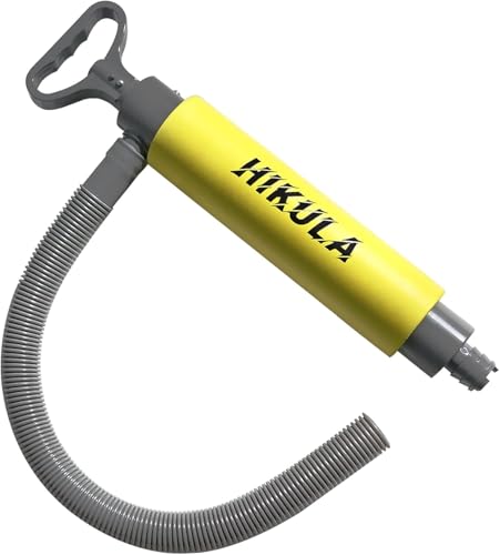 Manual Bilge Pump for Boats Kayak Canoe - Portable Siphon Pump, Kayak Bailer with Reversible Hose, Kayak Bilge Pump Medium/ 17 Inch, Yellow - color: Yellow, size: Medium