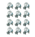 12pcs Gas Line Clamp(8-10mm), Zinc Plated Mini Fuel Hose Clamp Adjustable Tube Clamp for Pipe Fuel Line - size: 8-10mm