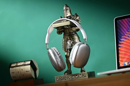 King's Guard Headphone Stand Watch Display Stand Jewelry Bracelet Necklace Holder Trays Towers Warrior Knight Mobile Phone Stand for Office & Home 12.20 Inch (Bronze) - color: Bronze