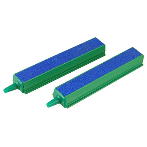 CNZ® Fish Tank Air Bubble 2-Piece Air Stone Bars Green/Blue (4-inch) - size: 4-inch