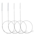 25 Inches Flexible Tube Brush, Extra Long Straw Brush, Pipe Cleaner Brush for Cleaning Straw, Feeding Tube, Siphon Hose, Drain Clog, 4PCS (White) - color: White