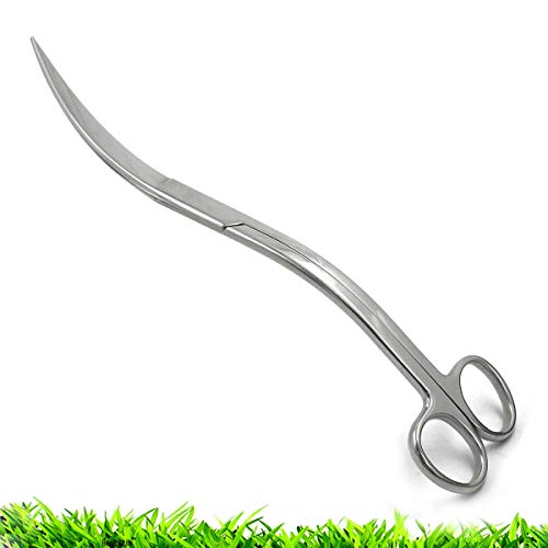 RLECS Aquarium Stainless Steel Water Grass Scissors 9.8" Sand Leveler Aquatic Plant Tongs Scissors Fish Tank Landscaping Tools