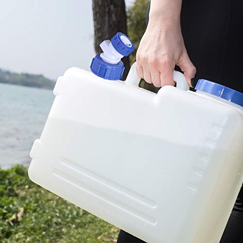 4 Gallon/15L Water Container with Spigot, Portable BPA Free Water Jug, Multifunction Water Tank for Camping Outdoor Hiking Picnic Supplies, Emergency Stroage - size: 4 gal