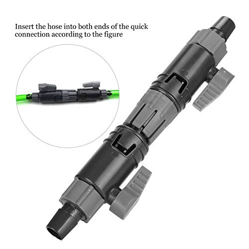 Pssopp Aquarium Water Control Valve, Double Tap Connector, Quick Release Aquarium Connector Plastic Aquarium Connector(K-16/22mm)