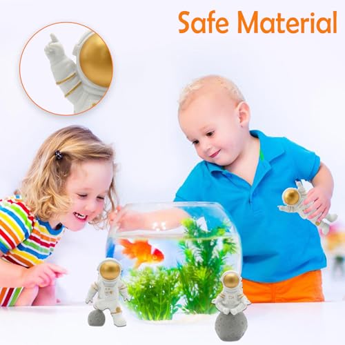 Astronaut Fish Tank Decorations – Unique Aquarium Ornaments for Aquatic Exploration – Safe & Non-Toxic Resin Space Decor for Freshwater & Saltwater Tanks – Fun Aquarium Accessories for Fish & Shrimp