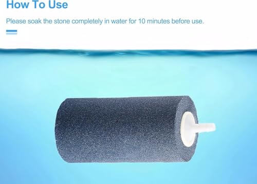 Large Air Stone, Air Stone Hydroponics, 4 x 2 Inch Large Air Stone Cylinder Bubble Diffuser for Aquarium, Fish Tank, Pond and Hydroponics Air Pump, Growing System, Circulation - color: 6-Pack