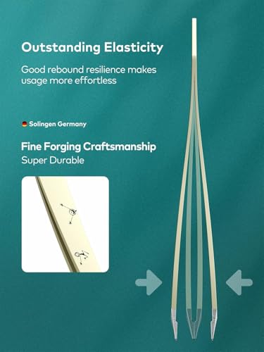 MR.GREEN Tweezers,Professional Precision Eyebrow Tweezers for Women and Men, Tweezers for Facial Hair Women, Stainless Steel Slanted Hair Removal Tweezers, Eyebrow Plucker, Ingrown hair tweezers - color: Light Yellow