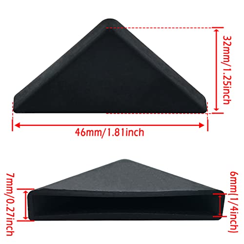 6mm(1/4inch) Black Triangle Shape Plastic Glass Corner Protector,Collision-Proof Right-Angle Plastic Corner Guard for Furniture,Wood Planks,Picture Frame, Painting, Shipping, Packing(40pcs) - size: 1.2x1.2x0.2
