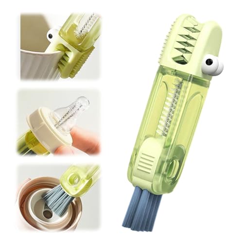 3 in 1 Cup Lid Cleaning Brush, 2024 Upgrade Crevice Cleaning Brush Set for Baby Bottle Gap Tight Spaces Cup, 3 in 1 Multifunctional Cleaning Brush Portable Cup Lid Cleaner with Brush (B1) - color: B1