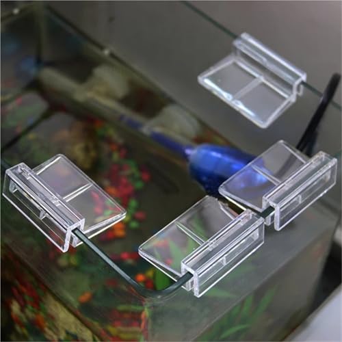 Aquarium lid Clips 16pcs 5/6/8/10/12mm Aquarium Acrylic Clips Glass Cover Support Holders Transparent Fish Tank Cover Plate Bracket Aquarium Accessories(8mm) - color: 8mm