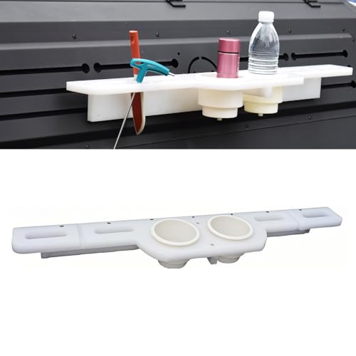 Marine Double Drink Cup Holder, Fishing Tool Holder, Plastic Holder for Knives and Lures