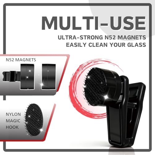 Magnetic Seaweed Feeder Clip, N52 Strong Magnet – Rust-Proof ABS, Wavy Bite Grip for Nori, Replaces Suction Cups, Saltwater Freshwater Tank Accessories up to 0.6" Glass (Red) - color: red
