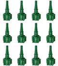 Swivel Barb Adaptor Nipple Nut, Swivel Nipple Christmas Tree Connector, Green Oxygen Tubing Connector (12 Pack)